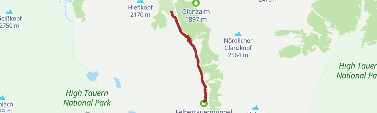 Route map: Mittersill: Amerbach